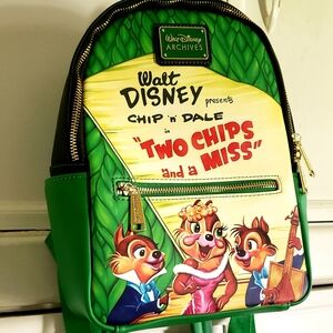 Disney Green Chip 'n Dale Retro Backpack